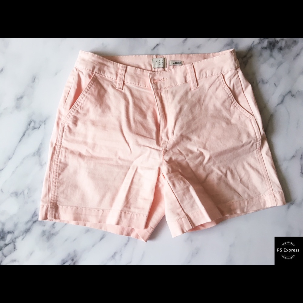 Pink chino shorts